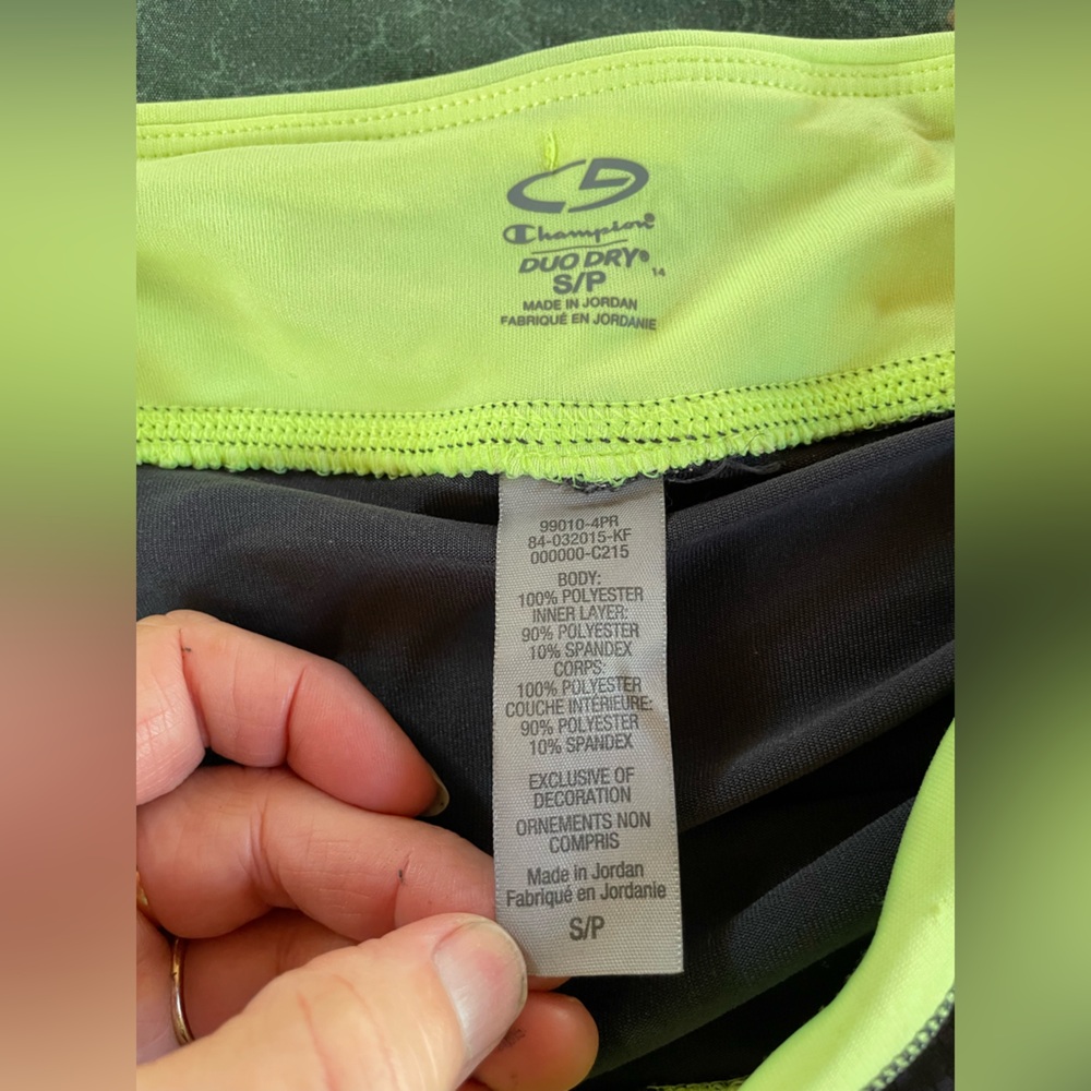 Champion Women's Black and Gray Skorts with Neon Accents - Picture 7 of 11